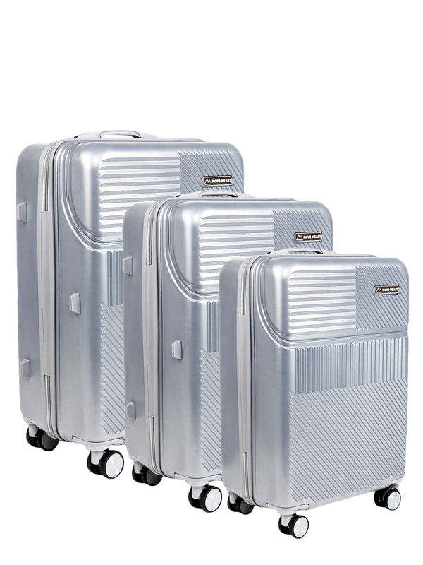 Move-Meant Voyageware Silver Trolley Bag (Set of 3)